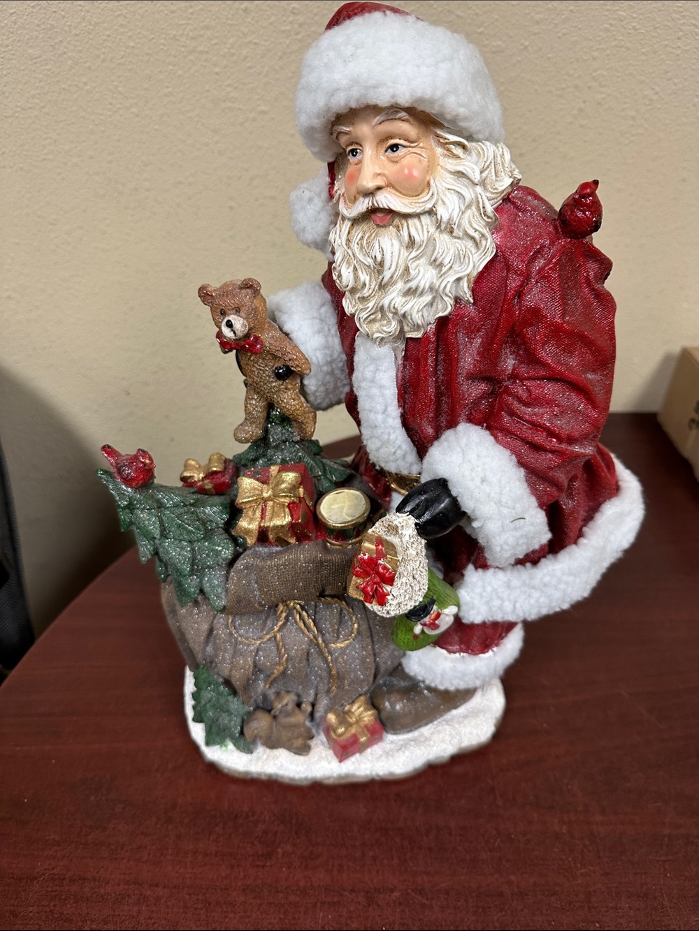 Festive Red Santa Figurine Holiday Decoration